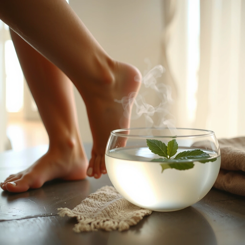 Miska z wodą i miętą