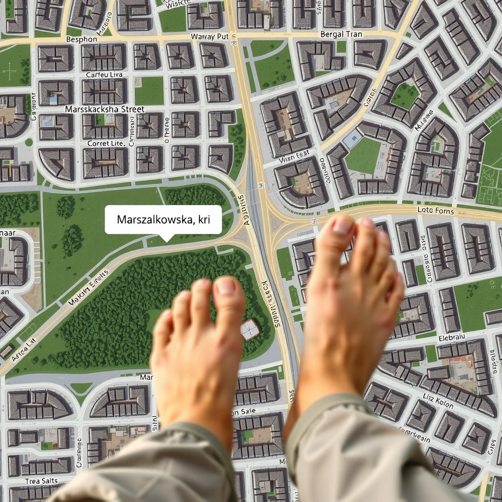 Mapa Warszawy - okolice ul. Marszałkowskiej